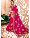 Hot Pink Traditional Designer Saree