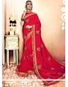 Art Silk Red Traditional Designer Saree