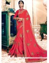 Patch Border Work Art Silk Traditional Saree