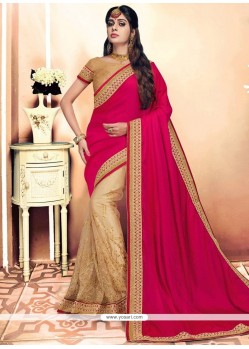 Embroidered Work Designer Half N Half Saree