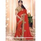 Art Silk Red Patch Border Work Designer Traditional Saree