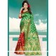 Art Silk Green And Red Designer Traditional Saree