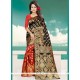 Art Silk Black And Red Weaving Work Designer Traditional Saree