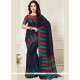 Weaving Work Navy Blue Traditional Saree