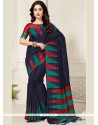 Weaving Work Navy Blue Traditional Saree