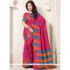 Art Silk Hot Pink Traditional Saree