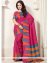 Art Silk Hot Pink Traditional Saree