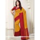 Mustard Weaving Work Art Silk Traditional Saree