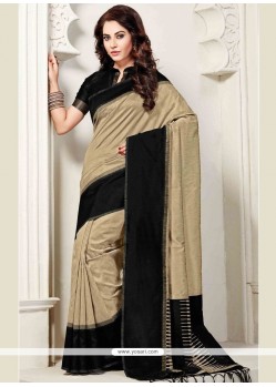 Beige Weaving Work Art Silk Traditional Saree