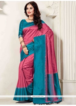 Hot Pink Traditional Saree