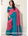 Hot Pink Traditional Saree