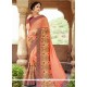 Fancy Fabric Peach Saree