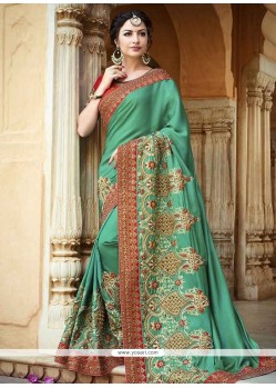 Patch Border Work Fancy Fabric Classic Designer Saree