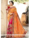 Embroidered Work Half N Half Designer Saree