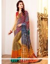 Print Work Faux Georgette Printed Saree