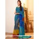 Multi Colour Print Work Printed Saree