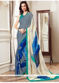 Faux Georgette Printed Saree