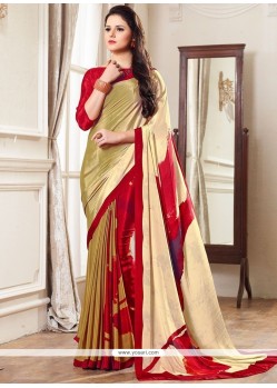 Multi Colour Print Work Printed Saree