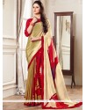 Multi Colour Print Work Printed Saree