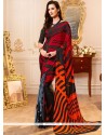 Faux Georgette Multi Colour Print Work Printed Saree