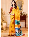 Faux Georgette Multi Colour Print Work Printed Saree