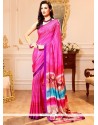 Print Work Faux Georgette Printed Saree