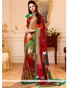 Faux Georgette Multi Colour Print Work Printed Saree