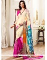 Faux Georgette Multi Colour Print Work Printed Saree