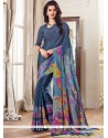 Faux Georgette Multi Colour Printed Saree