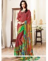 Print Work Faux Georgette Printed Saree