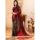 Multi Colour Print Work Faux Georgette Printed Saree