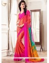 Faux Georgette Multi Colour Print Work Printed Saree