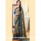 Multi Colour Print Work Faux Georgette Printed Saree