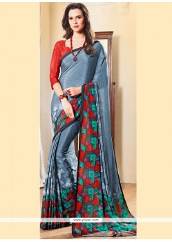 Faux Georgette Printed Saree