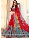 Faux Georgette Print Work Printed Saree