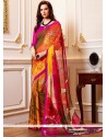 Faux Georgette Multi Colour Printed Saree