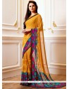 Faux Georgette Print Work Printed Saree