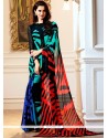 Faux Georgette Print Work Printed Saree