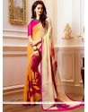 Multi Colour Faux Georgette Printed Saree