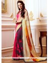 Multi Colour Print Work Printed Saree