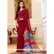 Faux Georgette Multi Colour Printed Saree