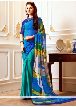 Faux Georgette Print Work Printed Saree