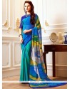 Faux Georgette Print Work Printed Saree