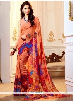 Multi Colour Printed Saree