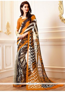 Faux Georgette Multi Colour Printed Saree