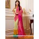 Multi Colour Print Work Faux Georgette Printed Saree