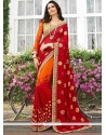 Embroidered Work Shaded Saree