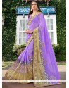 Faux Georgette Embroidered Work Saree