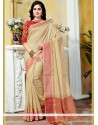 Beige Weaving Work Traditional Designer Saree