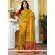 Mustard Art Silk Traditional Designer Saree